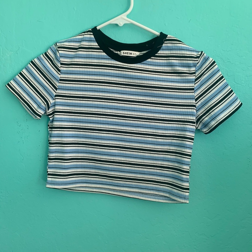 SHEIN striped crop top